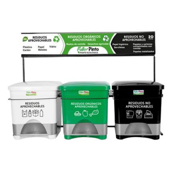 Punto Ecológico 20 Ltrs Gris-Verde-Azul Fuller