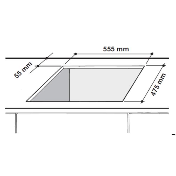 Estufa Empotrable Cubierta a Gas 60 cm Aristón - Imagen 2
