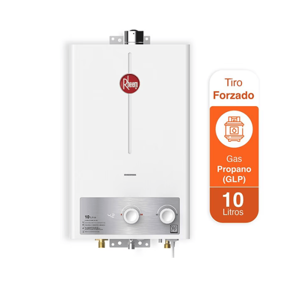 RHEEM CALENTADOR 10 LITROS TIRO FORZADO - Imagen 2