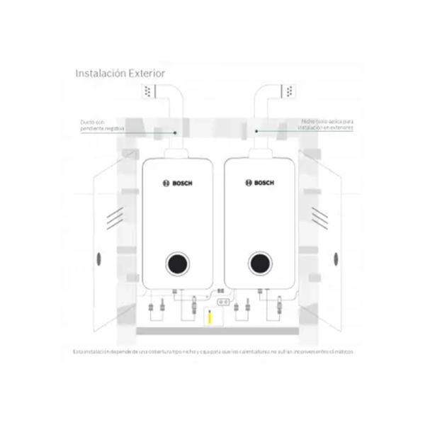 BOSCH CALENTADOR 21 LITROS TIRO FORZADO THERM 5600 F - Imagen 3