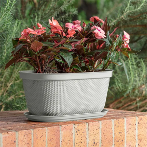 MATERA OVALADA RAFIA 40 CM CON PLATO RIMAX